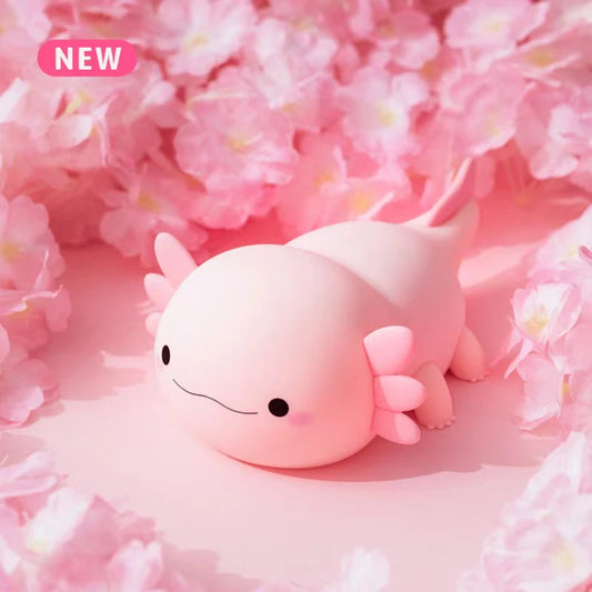 Axolotl Silicone Night Light - Touch Control, USB Rechargeable Table Lamp for Nursery and Children's Sleep Aid